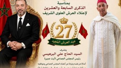 Photo of برقية ولاء وإخلاص مرفوعة إلى السدة العالية بالله